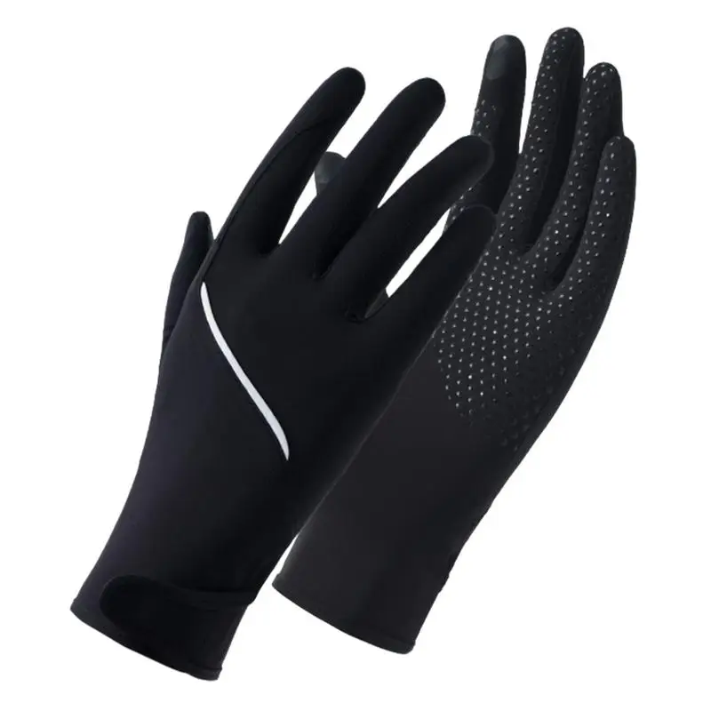 Women's Sunblock Gloves UV Protection Sunscreen Ice Silk Gloves UV Protective Touchscreen Sun Gloves For Driving Cycling