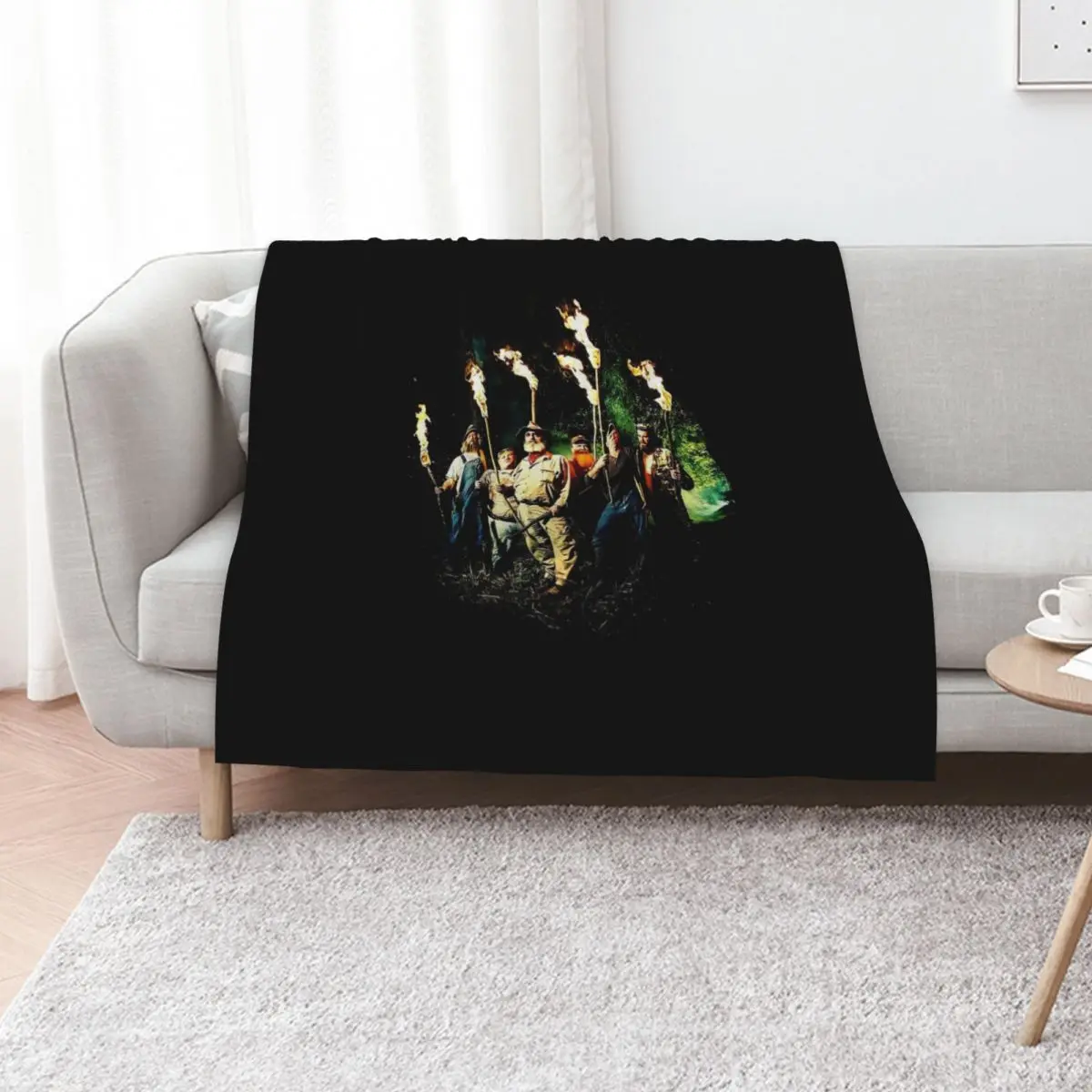 Mountain Monsters American Cryptozoology Themed Reality Throw Blanket Soft Beds Custom Giant Sofa wednesday Blankets