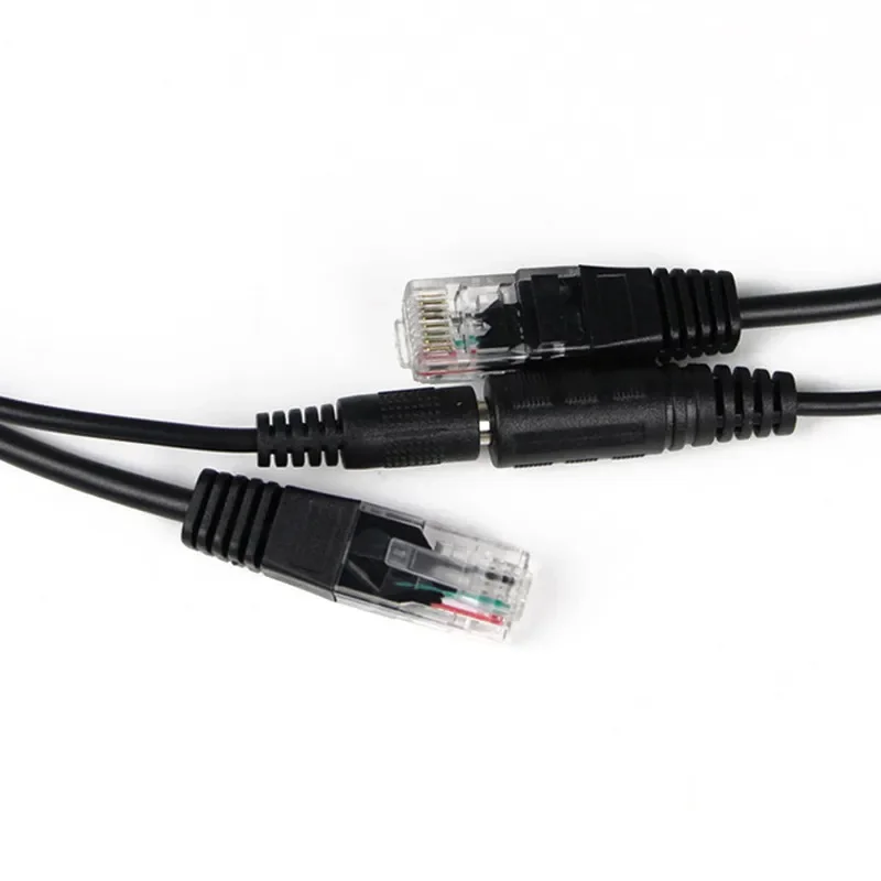 Cable POE de alimentación pasiva sobre Cable adaptador Ethernet, módulo de fuente de alimentación del inyector divisor POE 12-48v para cámara IP