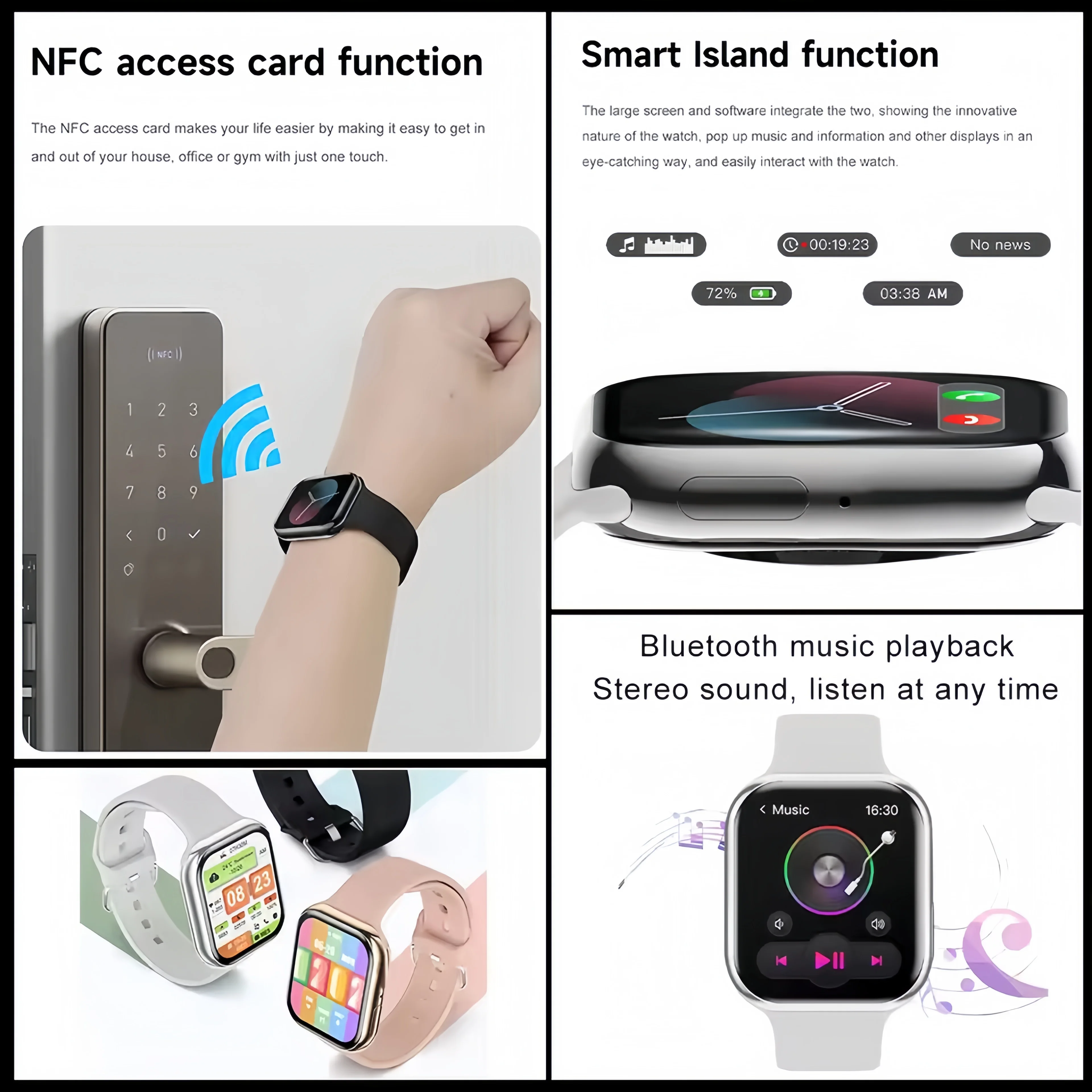 2025 سلسلة جديدة 10 لساعة أبل 10 SmartWatch GPS Trajectory تتبع NFC بلوتوث دعوة IP68 مقاوم للماء ساعة ذكية لنظام IOS