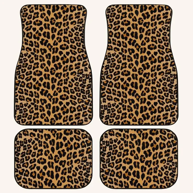 Leopard Animal Pattern  Floor Mats, Hippie  Mat,  Accessories, Stoner Gift, Retro  Accessories, Interior  Decor,