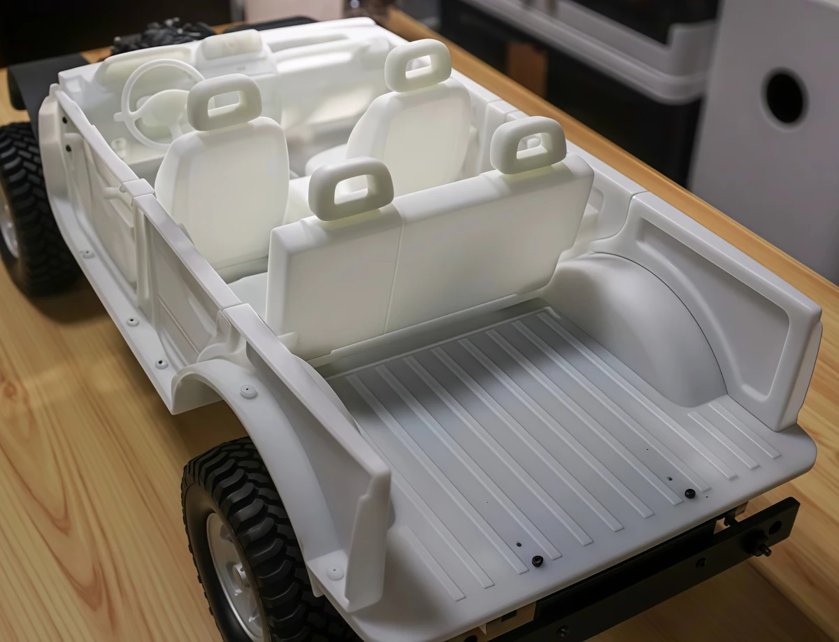 3D‑Print Unpainted Full Interior Set For 1/10 Pajero 5‑Door 313mm Wheelbase RC Crawler Body Dashboard & Seat Scale Upgrade Part