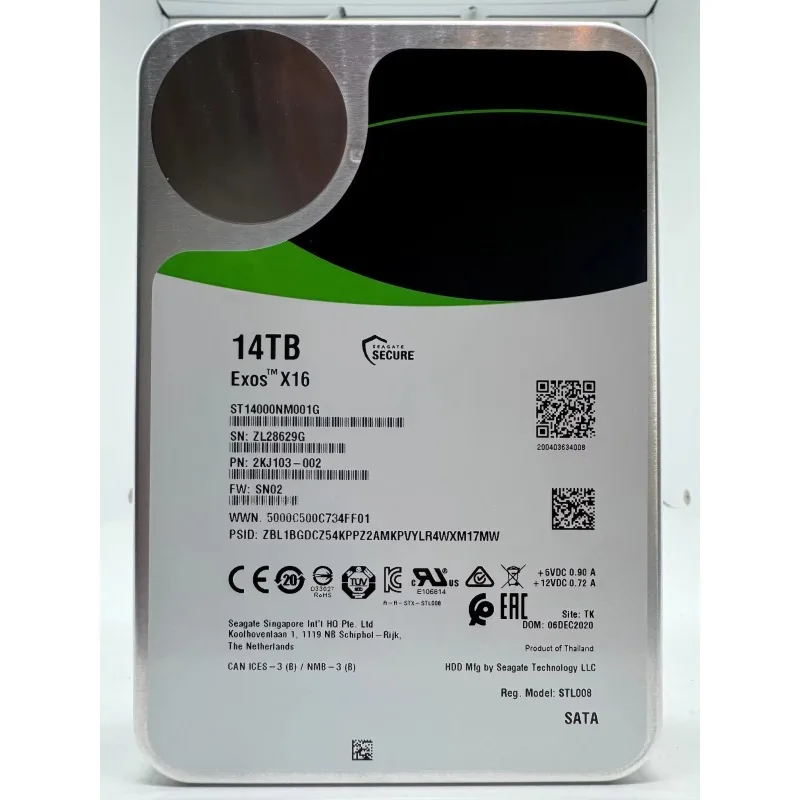 FOR Sea gate Exos X16 14TB Internal Hard Drive ST14000NM001G 3.5 inch SATA3 -29G-