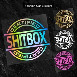 Calcomanías de vinilo para ventana Shitbox certificadas, calcomanías creativas para carrocería de coche y ordenador portátil, decoración divertida para ventana de coche, estilo de coche