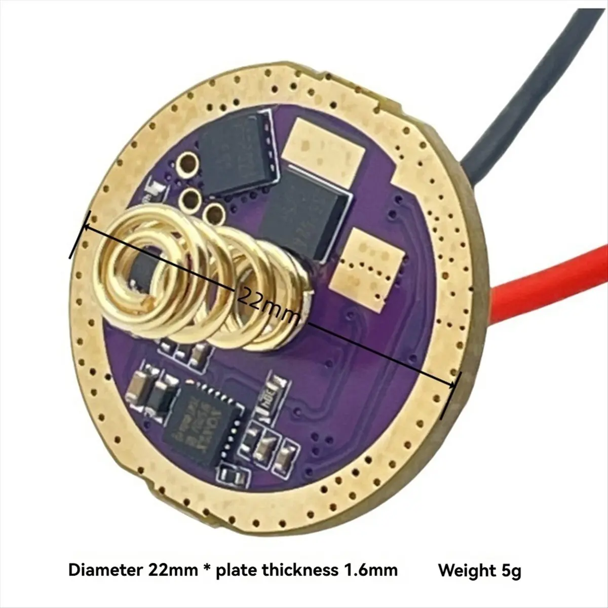 (ABDH) 22MM XHP70.3 Lamp Bead SFT70 Single Lithium Battery Driver 3.7 Boost 6V8A Flashlight Accessories Circuit Board