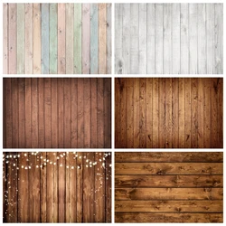 Rustic Wood Backdrop for Photography Retro Brown Wooden Board Background Baby Shower Birthday Party Kids Pet Portrait Photo Shoo