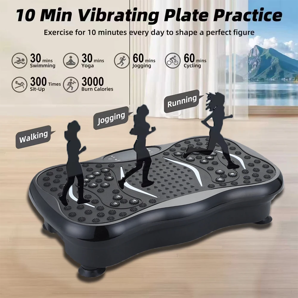 Customized Electric Vibration Platform Fat Reducer Exercise Machine Adjustable Intensity 5 Mode Slimming Fitness Vibration Plate