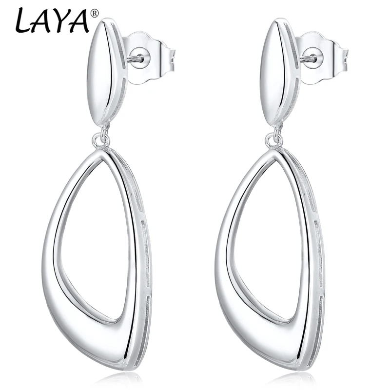 

LAYA Drop Earrings Light Crystal For Women Mother's Day Oval Shape Design 925 Sterling Silver Original Luxury Jewelry 2025 Trend
