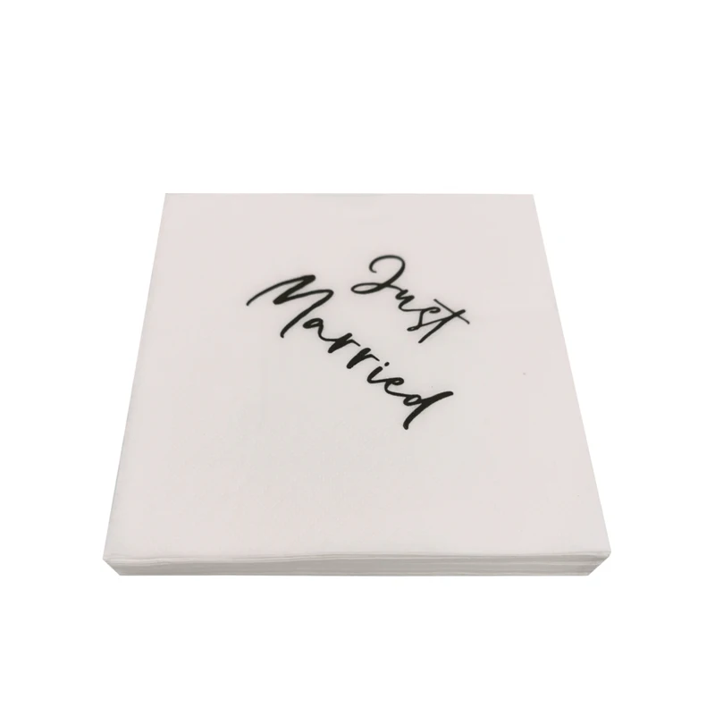 20pcs Just Married Napkins Wedding Bridal Shower Party Decorations Wedding Tissue Napkins Wedding