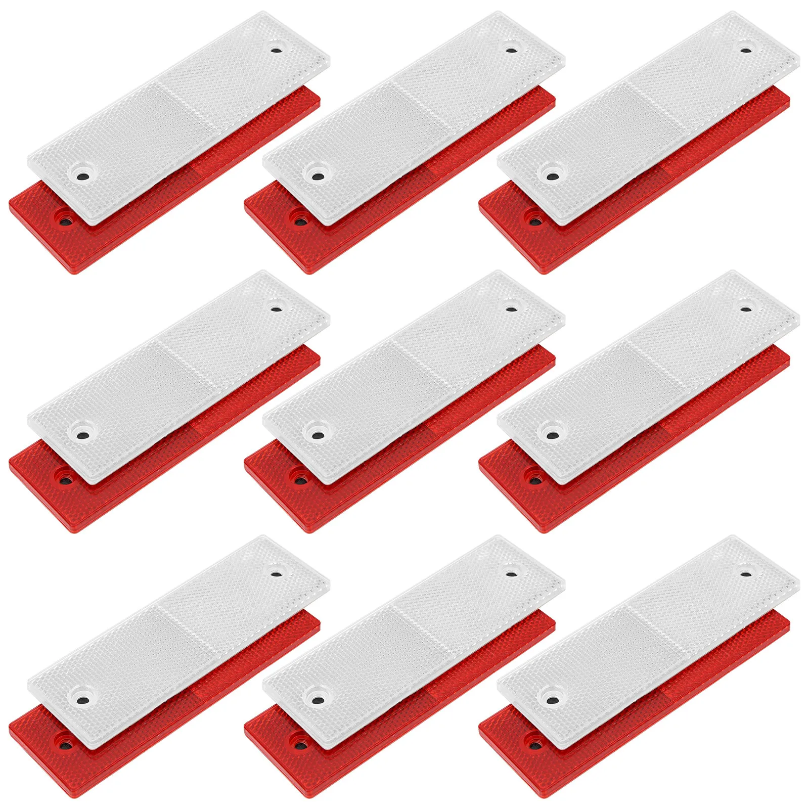 

20Pcs Red Reflective Tape Excellent Light Reflection Long Distance Visibility Reflective Safety Tape for Car Trailer Trucks