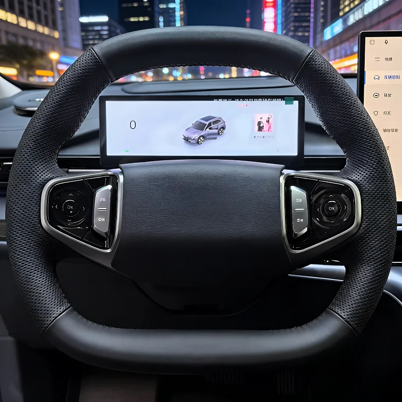 for Geely Galaxy Starship7 Hand-stitched Steering Wheel Cover lightweight and Breathable, Full Coverage Modification Design
