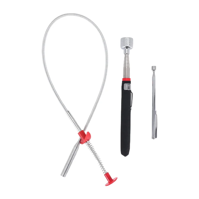 【Best Selling】3 Pack Pick-Up Tool Set Magnetic Pick Up Tools Retrieving Telescoping Magnet Pickup Tools Bendable Curve Grabber