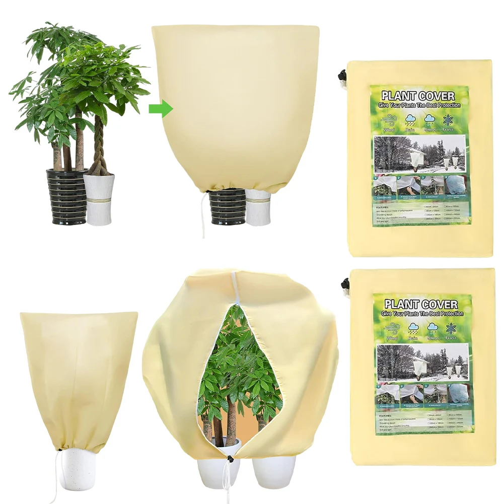 

Frost Cold Protection Plant Protection Bag with Zip Drawstring Frost Protection Plant Covers Freeze Protection Cold for Plants