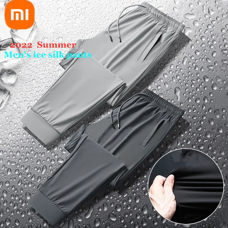 New Xiaomi YOUPIN Men Quick-Drying Ice Silk Nine-point pants Summer Skin-friendly Breathable Thin Sports Casual Drawstring Pant