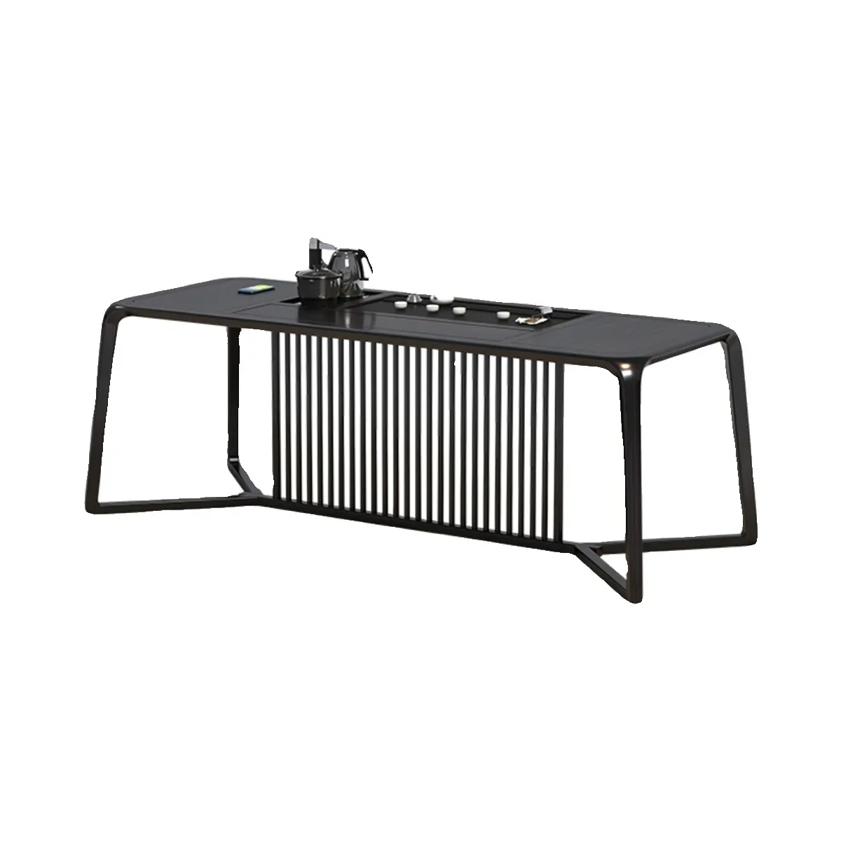 

New Chinese style, solid wood modern simple tea table and chair combination, household coffee table
