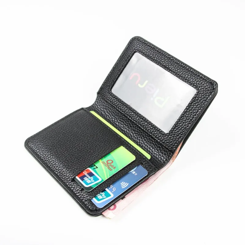 New Simple Lychee Print Ultra-thin Driving License Holster Multi-card Multi-function Card Bag