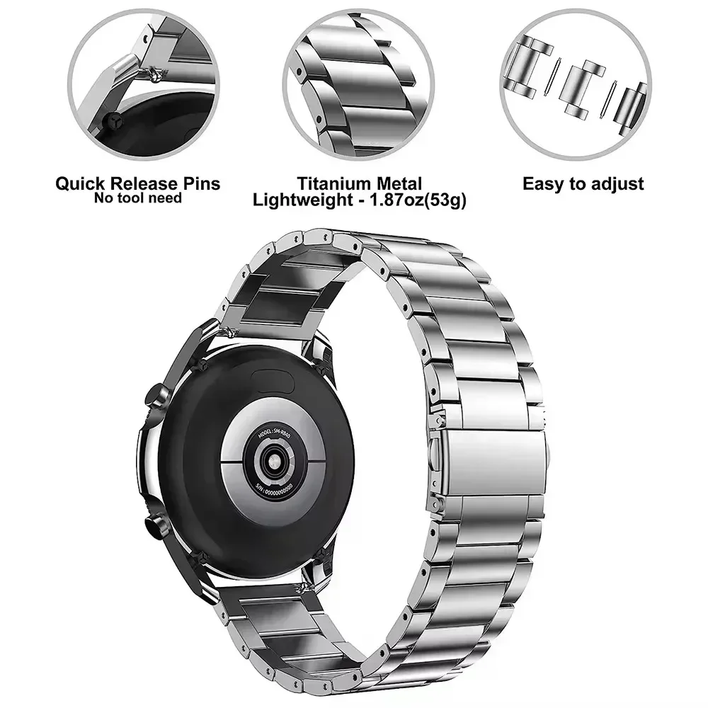 22mm Titanium Metal Strap For HUAWEI WATCH 5 46mm 4 3/GT 5 4 46mm Ultimate Bracelet For HUAWEI WATCH GT 5 Pro Replace Watch Band