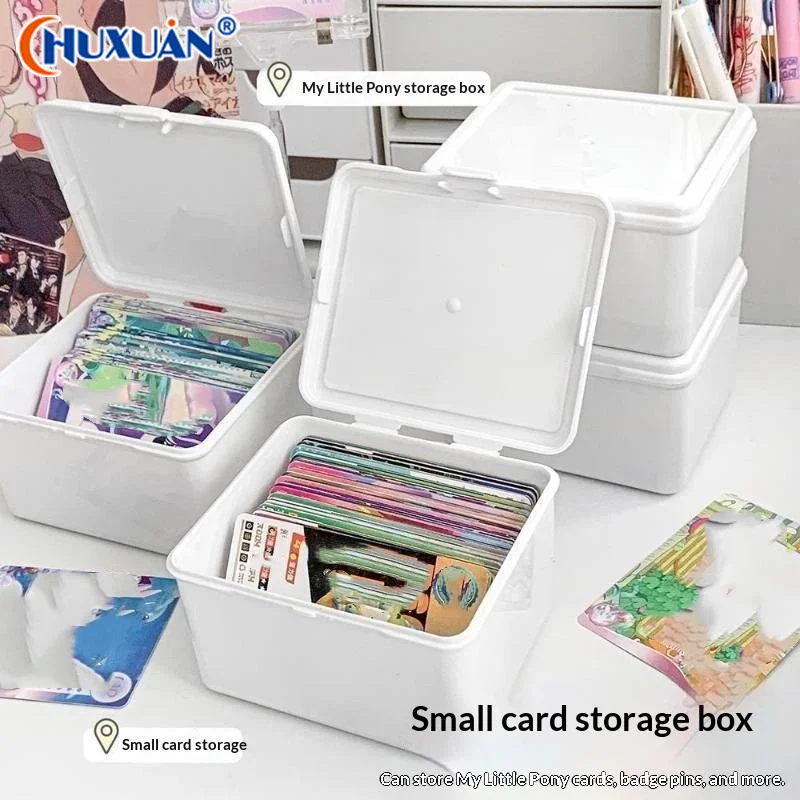 Q 1PC Korean Transparent Storage Box Card Photocard Storage Box Photo Card Organizer Classification Flip Box