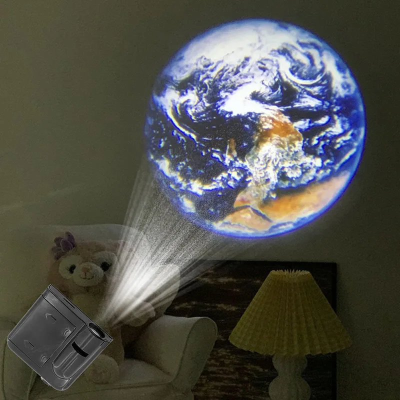 Planet Projection Lamp With Light Sheets Earth Moon Sun Galaxy Light Novelty Atmosphere Night Light Photography Photo Props