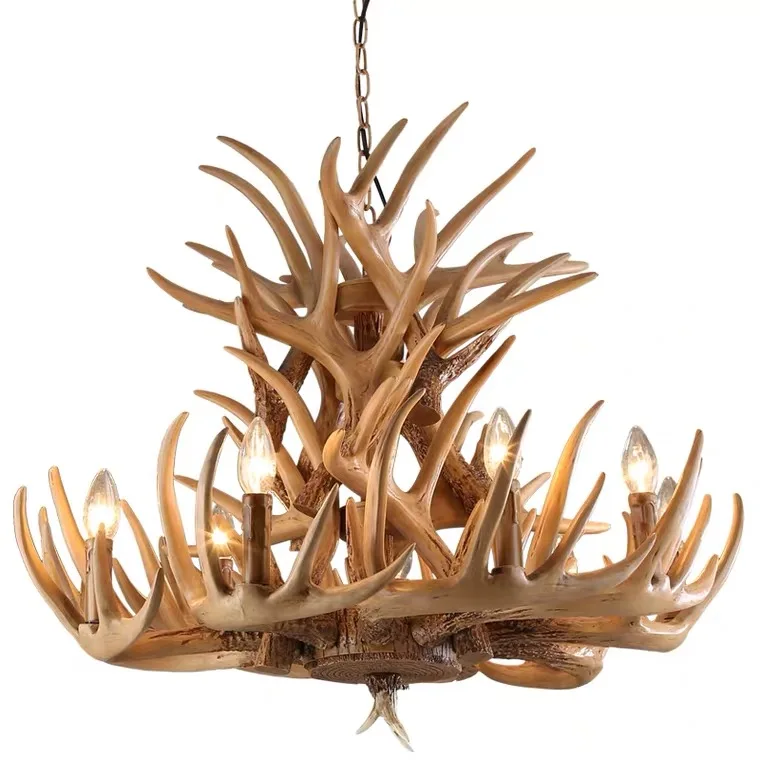 

Rustic Deer Antler 18 Arms Classic Design American Design Chandelier for Living Room Luxury Wedding Lights Decorations