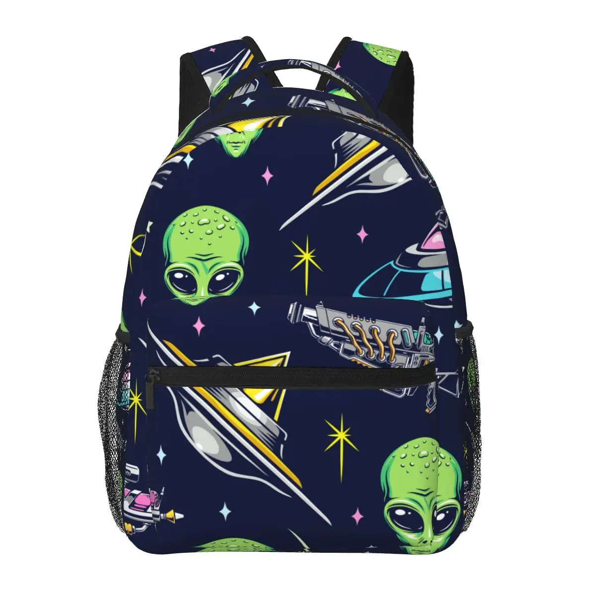 

Alien Colorful Pattern Backpack School Bags Casual for Teenager Girls Shoulder Bag Travel Bags