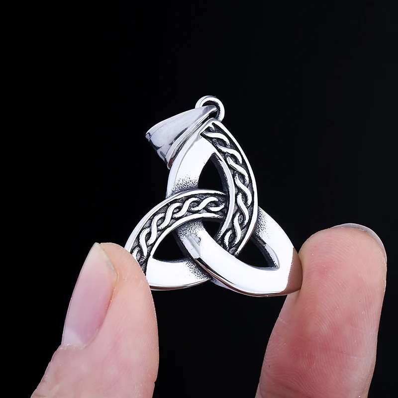 2024 New 316L Stainless Steel Viking Celtic Knot Pendant Necklace For Man Women Couple Gift Man Choker