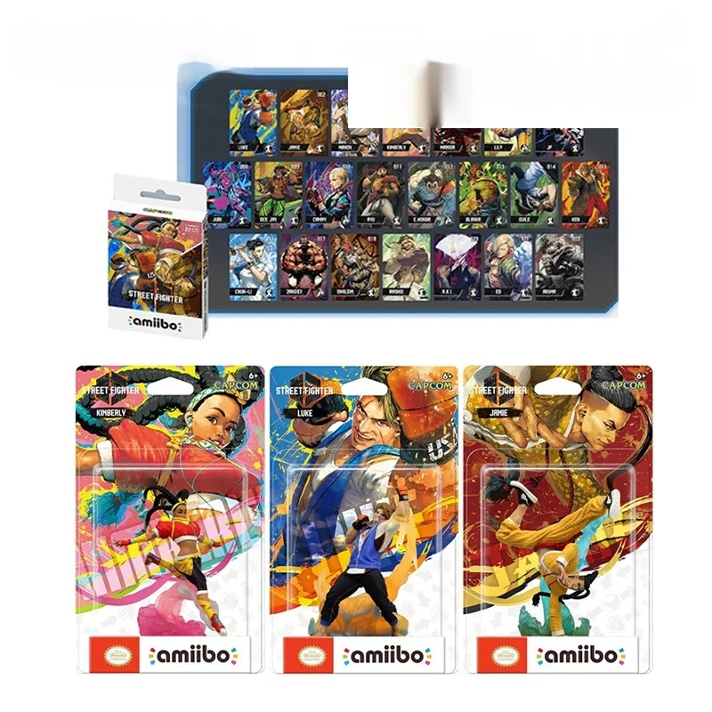 

Street Fighter Amiibo Figure Collectible Toy Action Figure 22 Cards Street Fighter 6 Luke Kimi Jamie Quick Wind Card Game