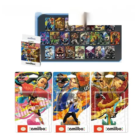 Street Fighter Amiibo Figürü Koleksiyon Oyuncak Aksiyon Figürü 22 Kart Street Fighter 6 Luke Kimi Jamie Hızlı Rüzgar Kart Oyunu