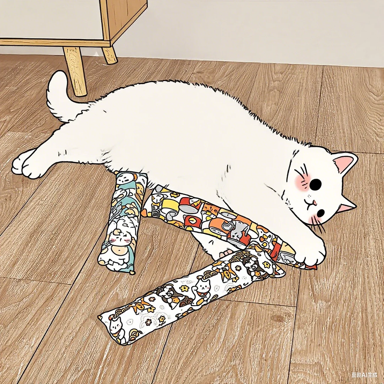 Cat Grass Pillow Toy - Cotton Chew Toy for Stress Relief and