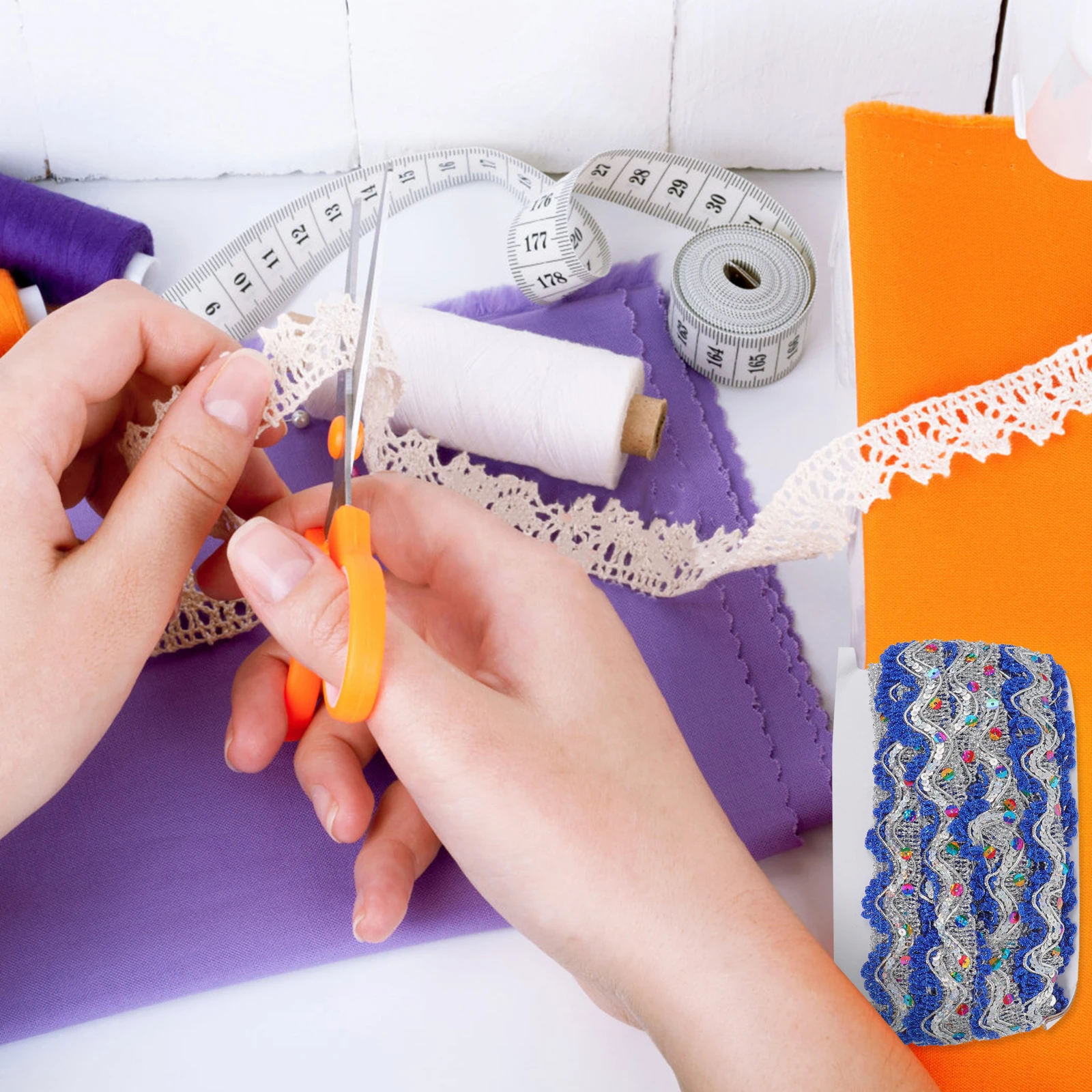 

Sequin Lace Trim Durable Ethnic Style Clothing Accessory Pearl Garment Ribbon Dance Costume DIY Home Decor Wedding Party Gift