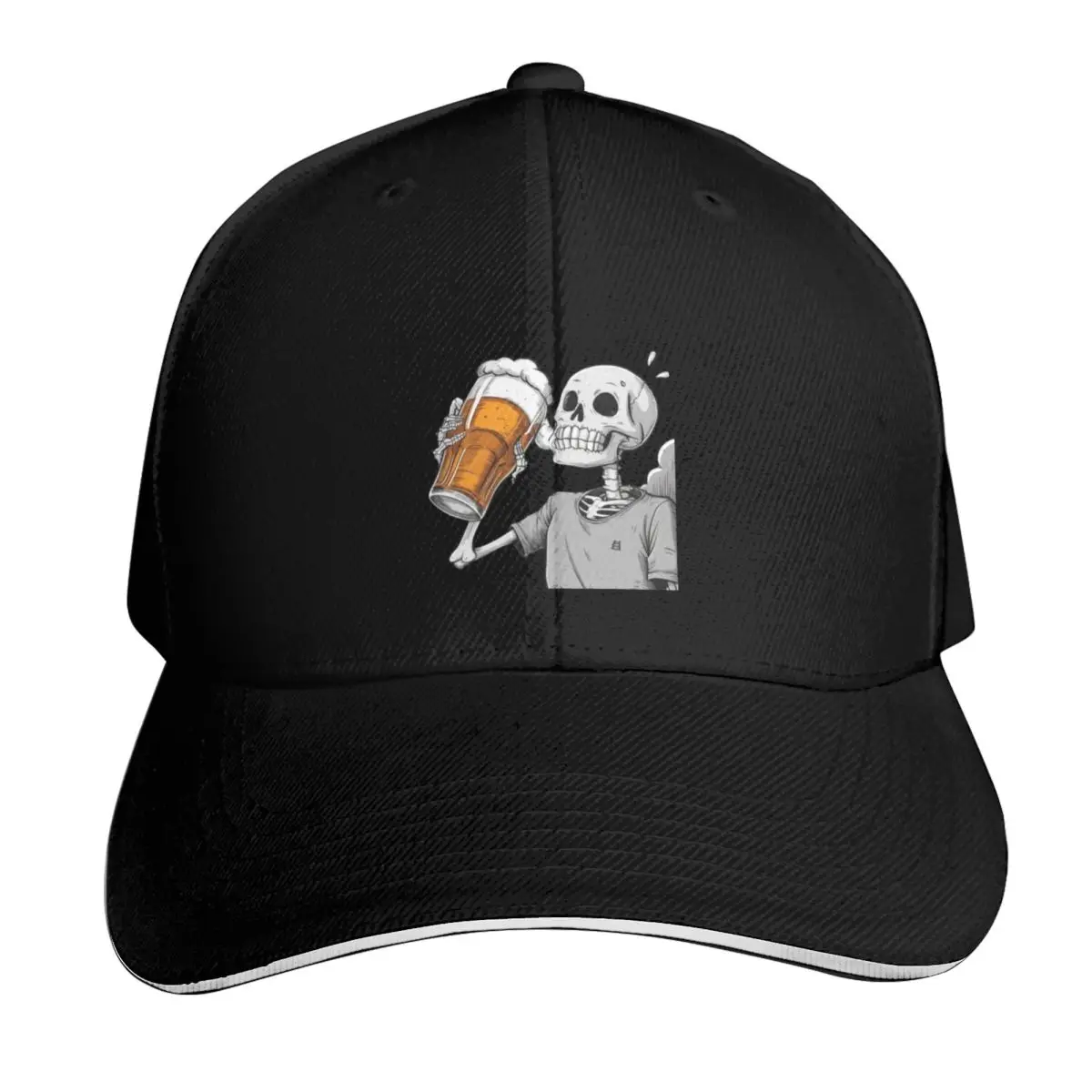 Winking Chef Skull Baseball Cap Casual Daily Wear Quick Dry Performance Cotton Twill Breathable