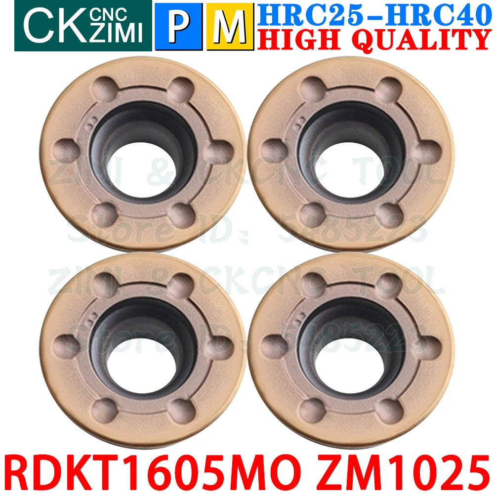 RDKT1605MO ZM1025 RDKT 1605 MO Carbide Inserts Round Milling Inserts Indexable Face Milling Tools CNC Metal lathe Cutting Tools