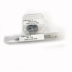 2PCS Right Hand thread screw tap and die set UNC 1/4 1/4-20 UNF 1/4-28 1/4-32 Unified threads dies taps sets UNS 1/4-36 1/4-40