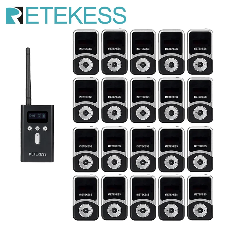 Retekess T130S Whisper Tour Guide System Audio Guide Kit Radio Guide For Tourism Church Translation Training Conference Umroh