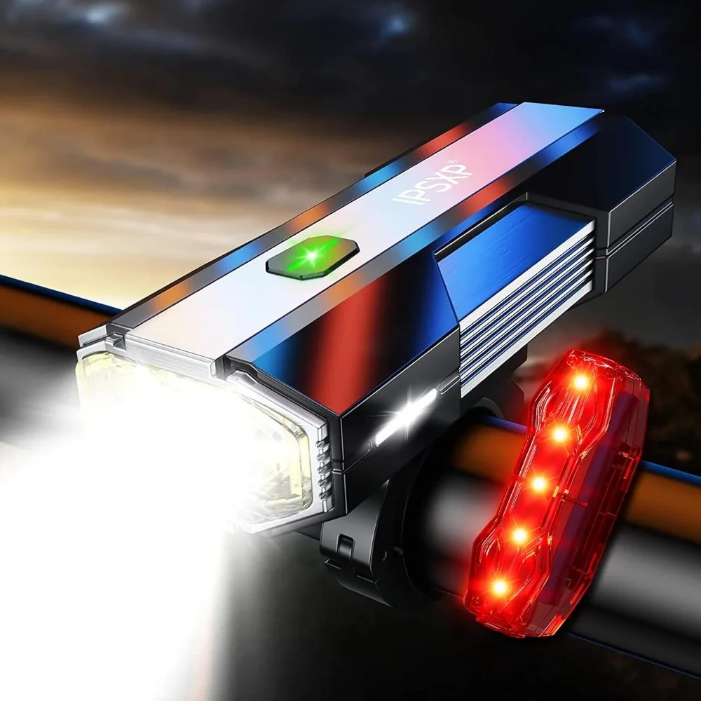 

Велосипедные фонари 7500 люмен, время работы фонаря 12 часов и водонепроницаемость IPX6, емкость аккумулятора 4400 мАч с функцией Power Bank, USB Rec