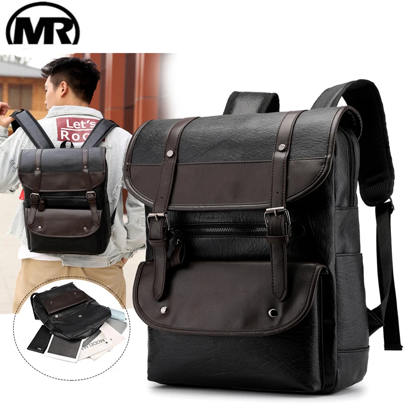 New Backpack Men\'s Trendy Retro Bag Business Computer Bag Travel Weekend Large Capacity Waterproof and Durable Leather Backpack