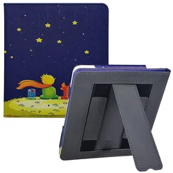 Stand Case for Kobo Libra H2O (2019 Release) PU Leather Cover with Auto Sleep/Wake Double Hand Strap for 7