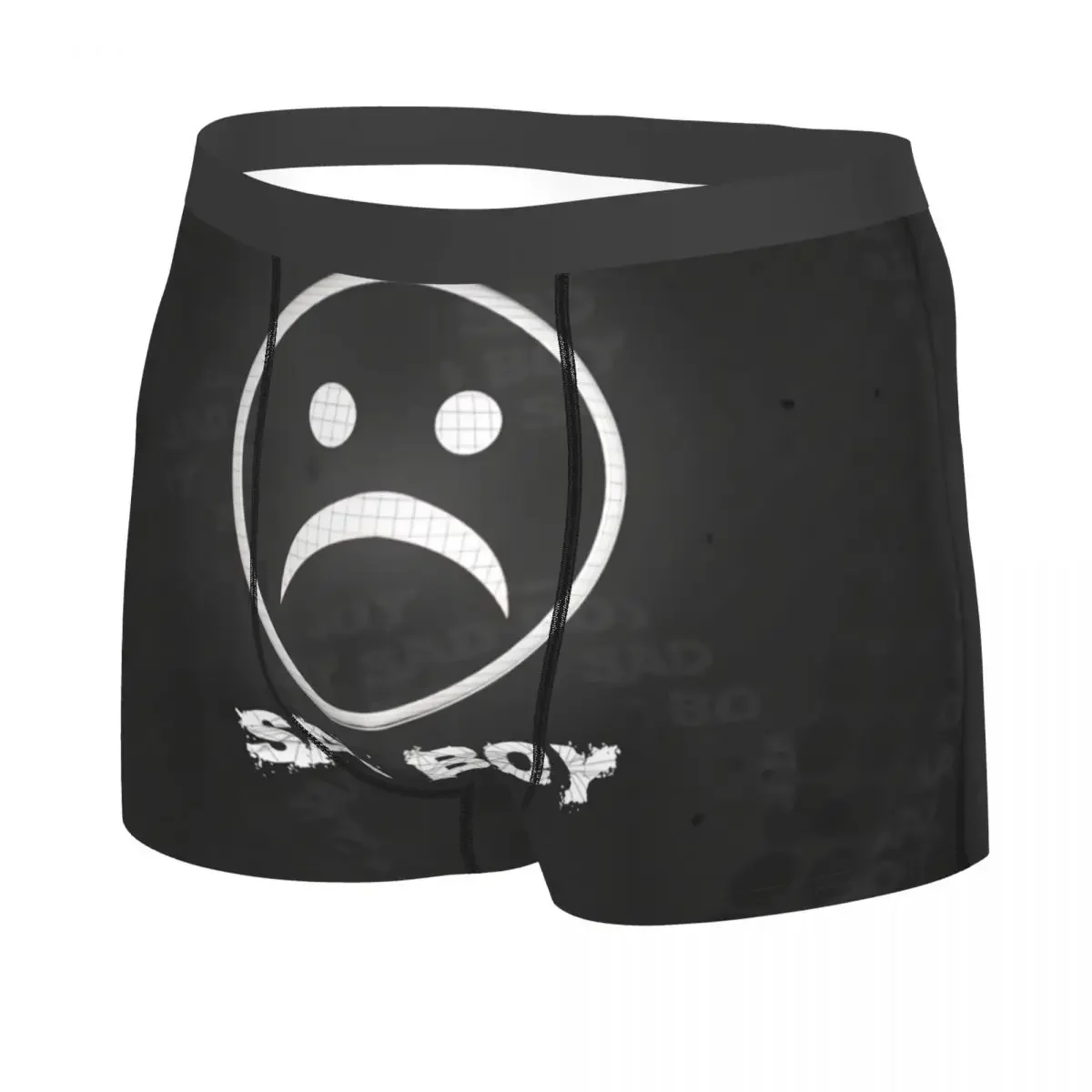 Sad Boy Grey Men Boxer Briefs Underwear Navigation Highly Breathable High Quality Sexy Shorts Gift Idea