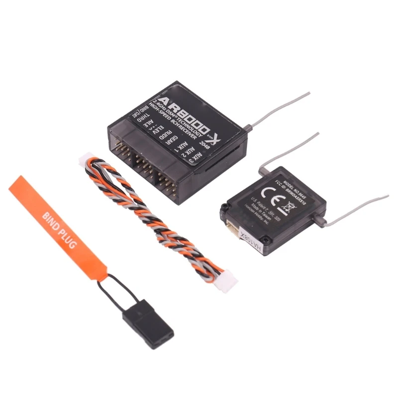 1 Set Receiver Advanced 2.4GHz Receiver AR8000 8-Channel Improve Model Aircrafts and Vehicle Control