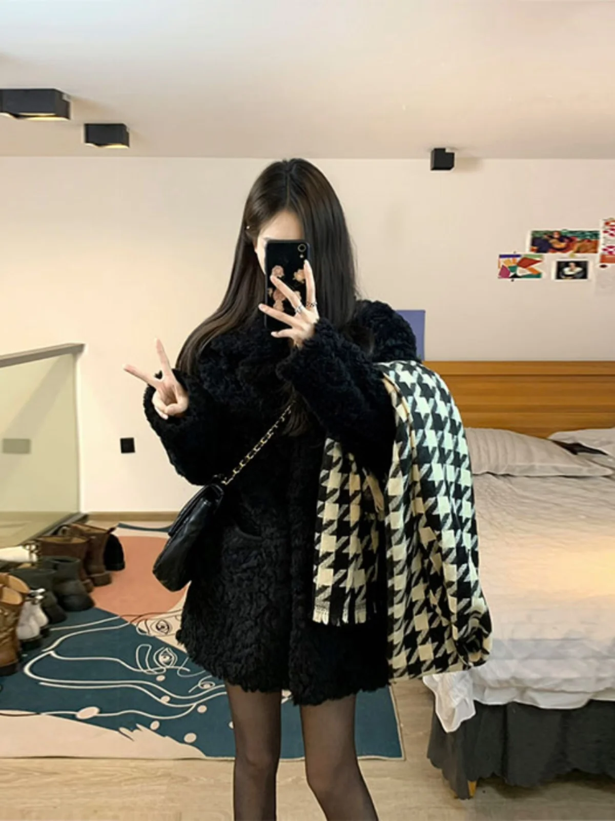 

Куртка из овечьей шерсти, женские зимние пальто, тканый материал, переплетенная ткань, переплетенная ткань, переплетенная ткань, переплетенные вещи, Vibe