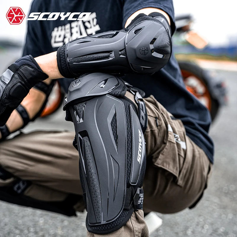 

SCOYCO K50H50 Motorcycle Knee Elbow Pads Motocross Racing Protection CE2 Cycling Guards Moto Joelheira Motorcycle Accessories