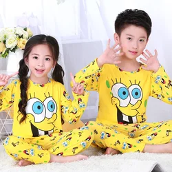 New Cartoon Long Sleeve Children's Pajamas for Boys And Girls Kids Boys Girls Pajamas New Autumn Long Sleeved