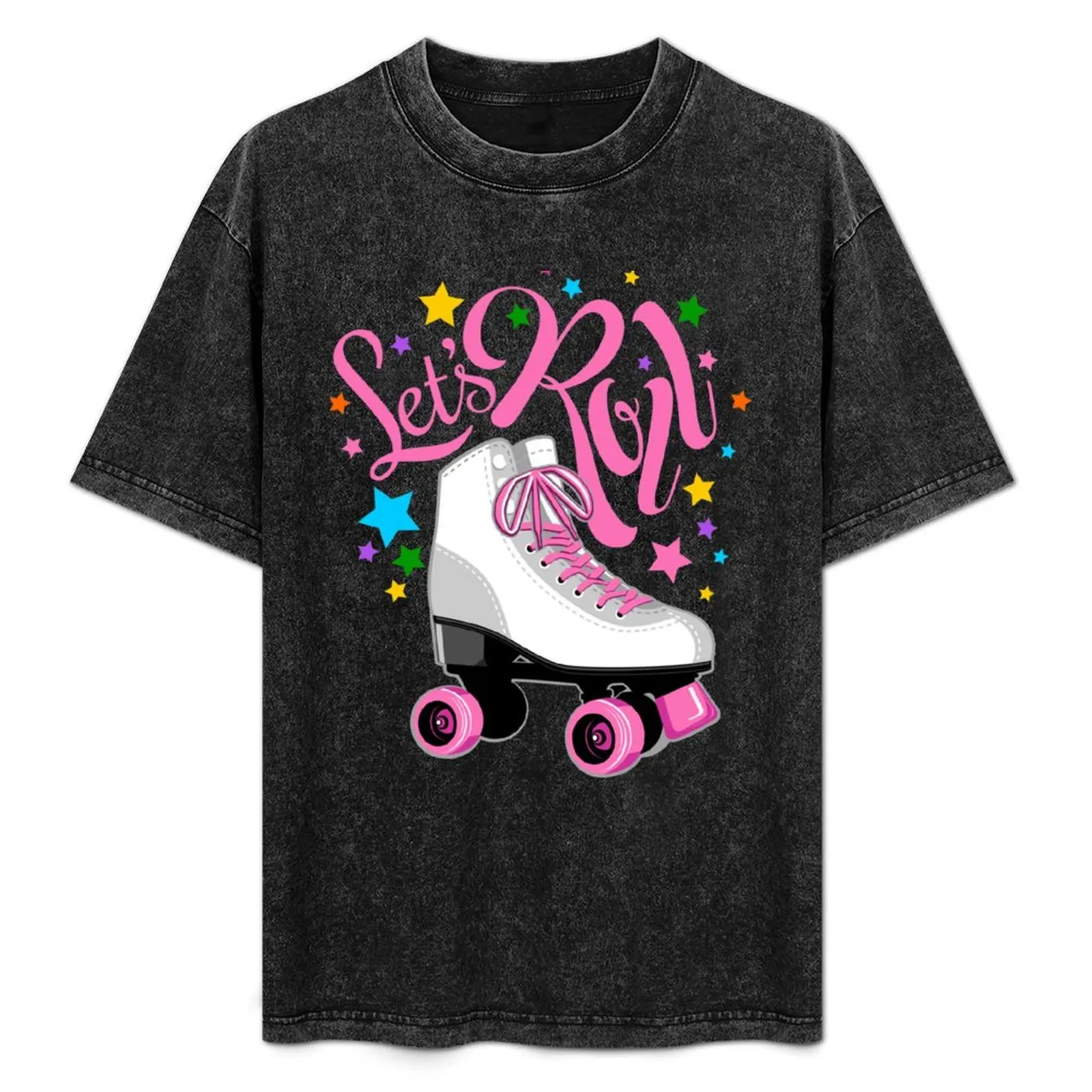 Let's Roll. Fun roller skate party T-Shirt cheap stuff blacks outfits for men