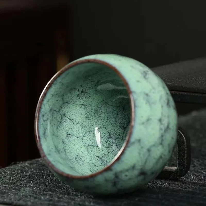 ‌ "Copo de dragão de cerâmica ecológico – esmalte reativo não tóxico de 150ml, design de alça ergonômica para uso diário de café expresso/chá"