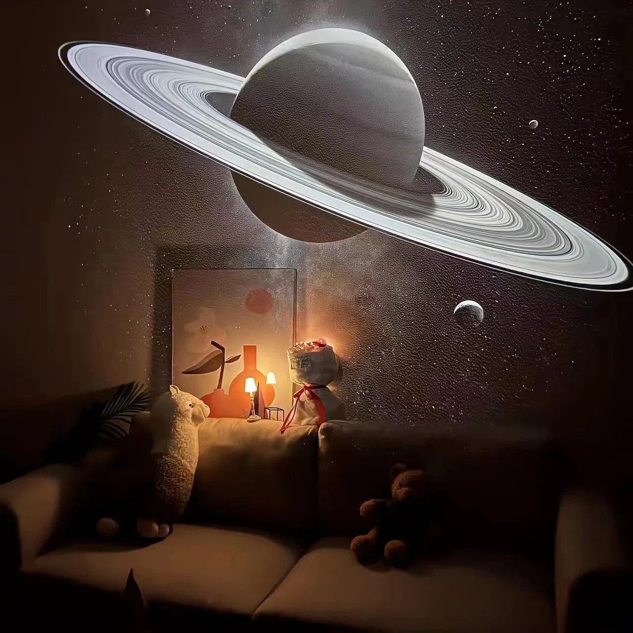 Projetor Galaxy sem fio com alto-falante BT estéreo, planetário estrelado, foco ultra claro, 3D Visual, alta qualidade