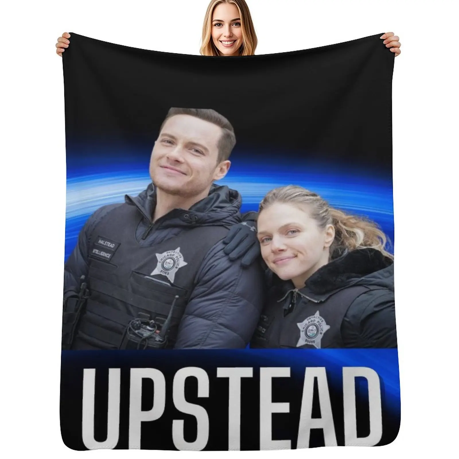 Chicago PD tv show - Upstead - Jay Halstead and Haley Upton Throw Blanket Hairy Sofa Quilt Designers Cute Plaid Blankets