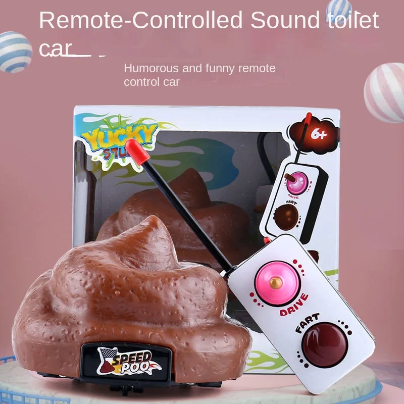 Real Props Feces Lovers April Fool's Day Funny Toys Remote-controlled Car Toilet Prank Excrement Sand Sculpture Birthday Gift