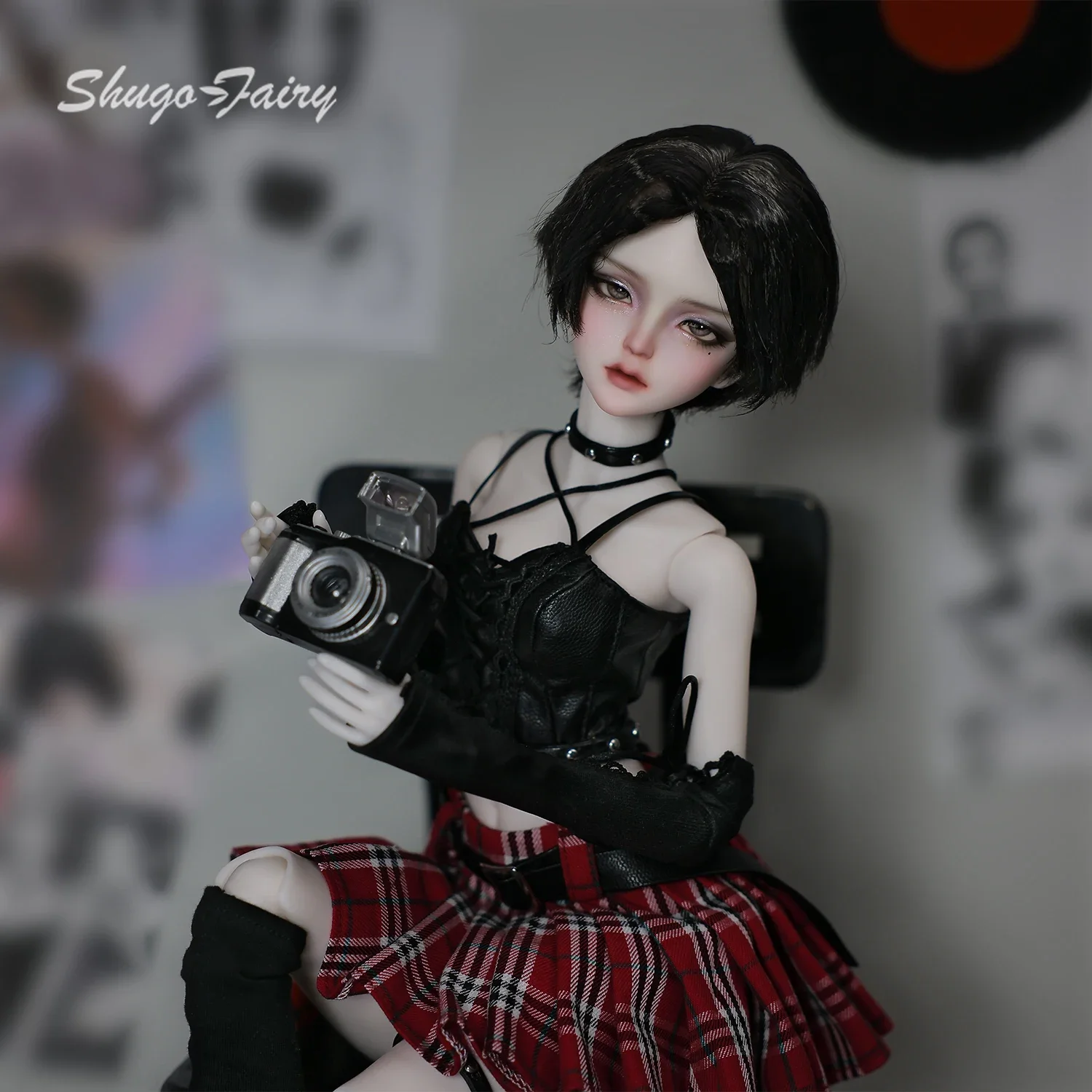 Carmen F 1/4 BJD Punk Rock Star Doll Set completo in stile anime con completo in pelle e parrucca |   Collezione originale ShugaFairy