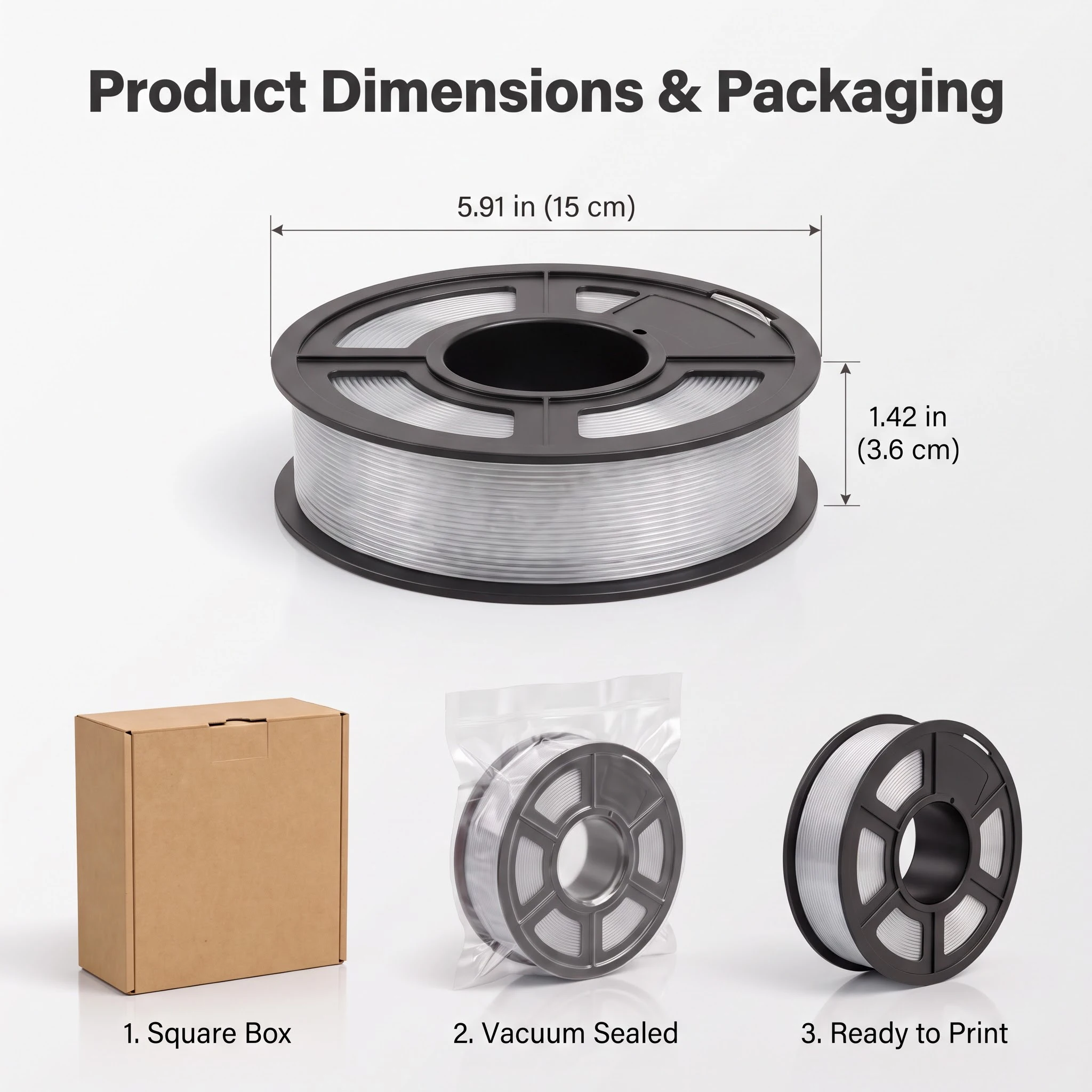 Transparent PLA 3D Printing Filament 1.75mm Optional 200g 250g 500g 1kg 3D Printer Consumables For FDM Printers
