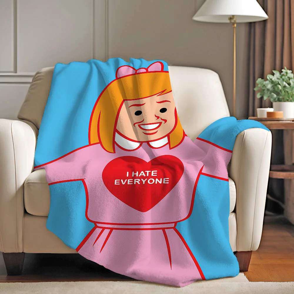 

Black Humor Art Joan Cornella Blanket Warm And Soft Suitable For Bedroom Living Room Sofa Bed Office Travel Camping